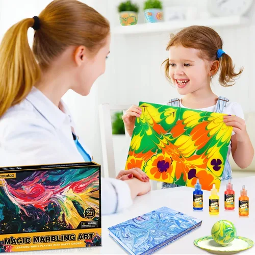 Miniatura 5 de Pintura de mármol de agua para niños – Artes y manualidades para niñas y niños, kits de manualidades, regalos ideales para niños de 6 a 8 a 12 años