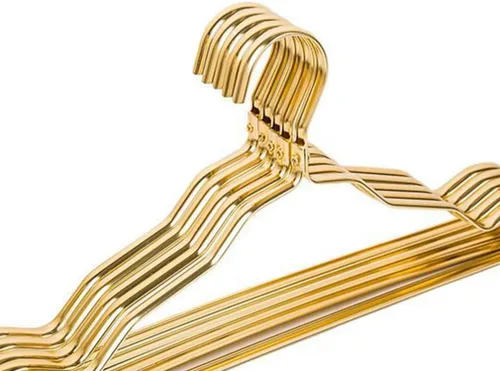 Miniatura 6 de LIFKOME Perchas para abrigos, paquete de 100 perchas de alambre de metal resistente con sin ranuras, perchas estándar para trajes, ahorro