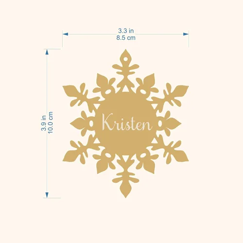 Miniatura 3 de Adornos para árbol de Navidad, copos de nieve acrílicos espejados personalizados, adornos de nombre colgantes, regalo de recuerdo de cristal hecho a