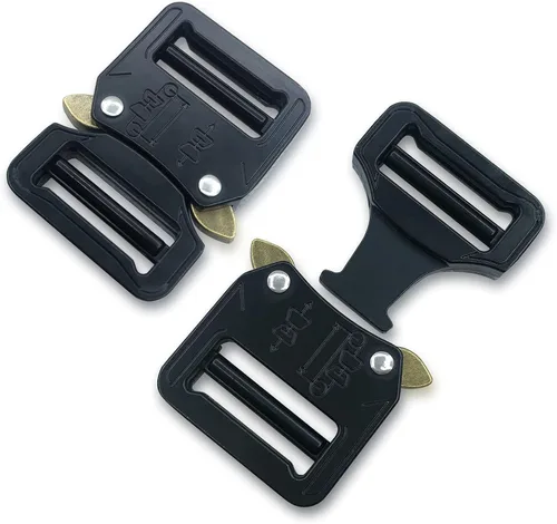 Miniatura 2 de Hebilla de cinturón táctica ajustable dual de metal, hebilla de cinturón resistente de 1 pulgada (0.984 in)