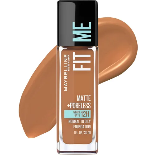 Miniatura 69 de Maybelline New York Fit Me Matte + Poreless Base Líquida, Formato de Bolsa, 220 Natural Beige, 1.3 onzas 220 Beige natural