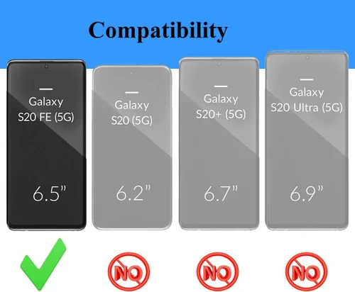 Miniatura 2 de Androgate Funda para Samsung Galaxy S20 FE con protectores de pantalla de cristal, soporte de anillo de metal de grado militar con soporte de Negro