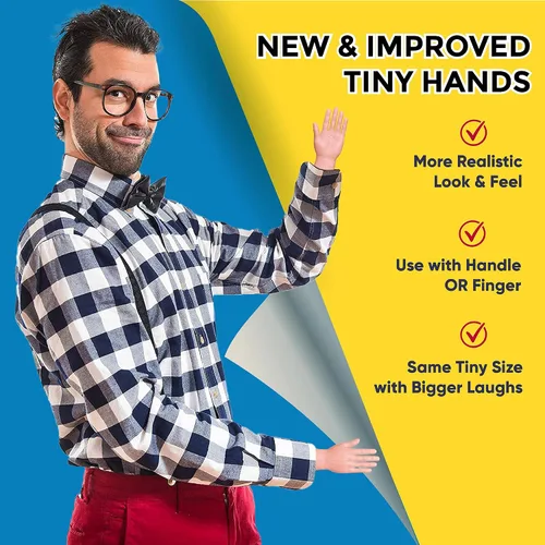 Miniatura 3 de Tiny Hands (1 par, nuevo) - Marioneta pequeña pequeña mejorada para palillo de mano - Haz reír a cualquiera - Hilaridad de tamaño de bolsillo