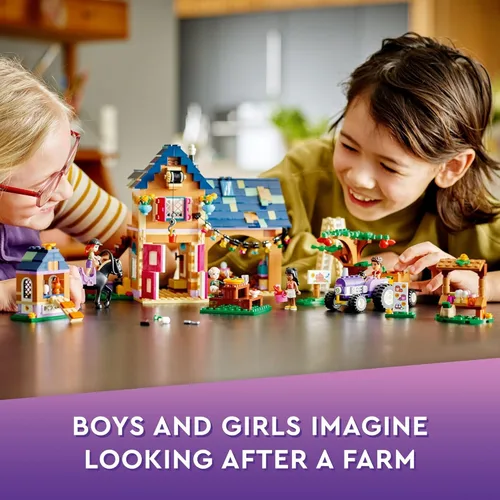 Miniatura 4 de LEGO Friends 41721 - Juego de casa de granja orgánica con caballo de juguete, estable, tractor y remolque, más figuras de animales, para niños