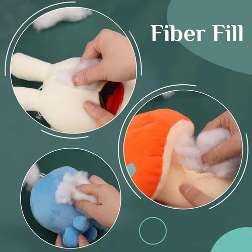 Miniatura 7 de LOKUNN Fibra de poliéster de 2.12 oz/60 g, relleno de fibra de poliéster (2.12 oz ~ 3.97 libras), relleno para animales de peluche, relleno