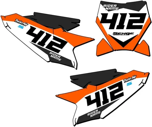 Miniatura 4 de 1998-2001 SX 50 SG63 Custom MX matrículas Senge Graphics Kit compatible con KTM