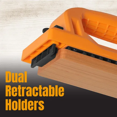 Miniatura 2 de POWERTEC Bloque de empuje con agarre con soporte retráctil, almohadilla antideslizante y mango desplazado para mejorar el control. Ideal