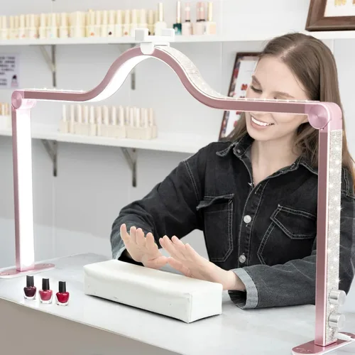 Miniatura 2 de KEDAO Luz de uñas para escritorio, luz de media luna para escritorio de uñas, lámpara de mesa LED plegable de 34 pulgadas, manicura para mesa