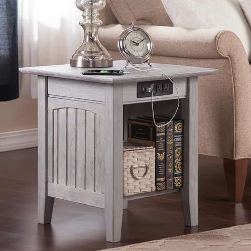 Miniatura 7 de Mesa Atlantic Furniture AH13312 Nantucket, mesa auxiliar, Madera, Driftwood