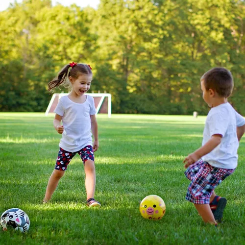 Miniatura 5 de Daball Balón de fútbol para niños y niños pequeños, tamaño 1 y talla 3, bomba y caja de regalo incluidas