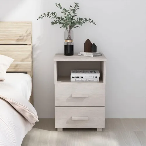 Miniatura 12 de Armario de noche con 2 cajones y 1 compartimento abierto, mesita de noche de madera, mesa auxiliar organizadora de almacenamiento para muebles