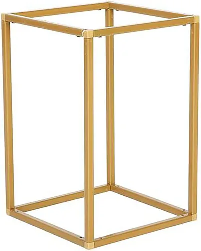 Miniatura 7 de Efavormart - Paquete de 2 soportes de metal para flores de boda de 12 pulgadas, soporte geométrico para centro de mesa Dorado