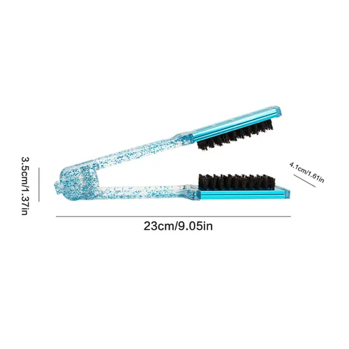 Miniatura 4 de Peine alisador de pelo en forma de V para mujeres y hombres, cepillos para el hogar, peluquero estilista, herramienta de peinado de doble cara