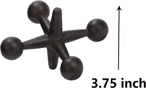 Miniatura 6 de Gatos decorativos de hierro fundido de 7 pulgadas de alto para el hogar, sujetalibros de hierro, tope de puerta de 5.4 libras, pisapapeles (1 unidad)