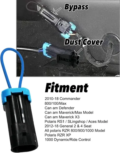 Miniatura 5 de 2 piezas de bypass de cinturón de seguridad para Polaris RZR RS1 Ranger 570-1000 XP Can Am Defender Commander 1000 Maveric - Versión impermeable Azul