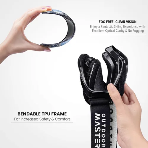 Miniatura 21 de OutdoorMaster OTG Gafas de esquí – Gafas sobre lentes para esquí y snowboard para hombres, mujeres y jóvenes – 100% de protección UV A1-vlt 46%