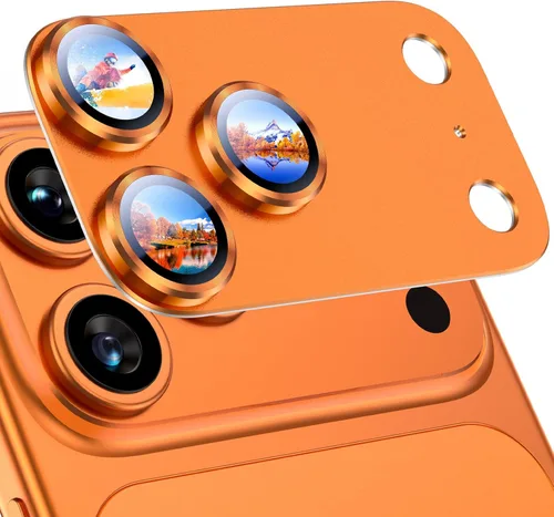 Miniatura 57 de Uyiton Compatible con iPhone 17 Pro Protector de Lente de Cámara - [No Fácil de Romper][Fuerte Adsorción][Compatible con Fundas] Cubierta de Titanio