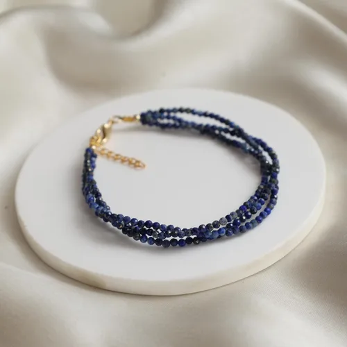 Miniatura 28 de Gempires Natural Multi Strand Beaded Bracelets Lightweight Handmade Gemstone Jewelry Hypoallergenic 8 Inch Gold Plated Stylish Everyday Wear Jewelry