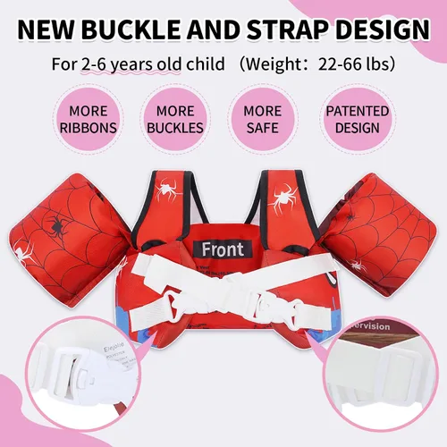 Miniatura 6 de Chaleco de natación para bebés para aprender a nadar, chaqueta de ayuda de natación para bebés de 2, 3, 4, 5 y 6 años, alas de agua para el brazo