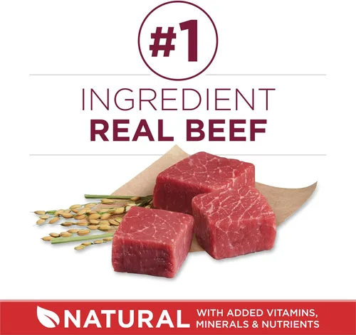 Miniatura 3 de Purina ONE Small Bites Fórmula de ternera y arroz, alimento seco natural para perros pequeños con alto contenido en proteínas, con vitaminas