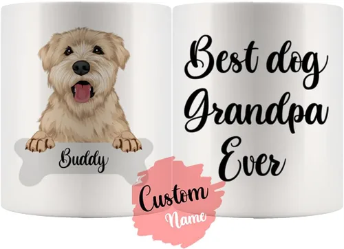 Miniatura 12 de Taza personalizada de Wheaten Terrier con diseño de perro mamá y papá, taza de Wheatie Dog para hombres y mujeres, taza de regalo de dueño de perro