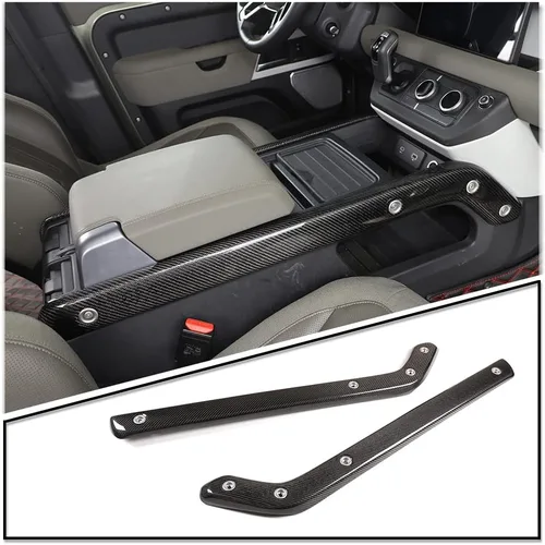 Miniatura 11 de TINKI 2 piezas de plástico ABS para decoración de consola central de automóvil para Land Rover Defender 110 accesorios 2020 2021 2022 piezas