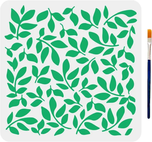 Miniatura 8 de MAYJOYDIY Plantilla de hoja de ginkgo de 11.7 x 8.3 pulgadas, plantillas geométricas de dibujo de hojas de Gingko, plantillas de pintura