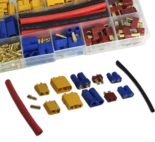 Miniatura 3 de 102 conectores XT60 / XT90 / EC3 / EC5 / T /conector banana de 0.138 in macho hembra conectores adaptadores con tubo termorretráctil compatible