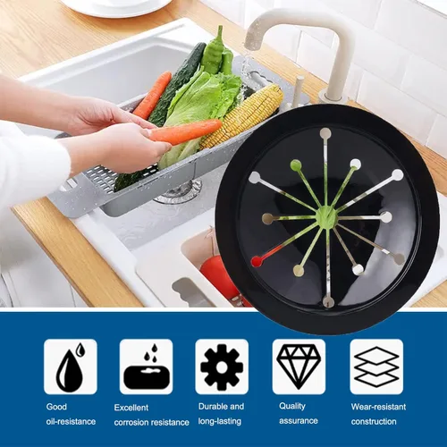 Miniatura 5 de Protector contra salpicaduras de basura para fregadero, protector contra salpicaduras de fregadero de cocina de 3-1/8 pulgadas, tapones de drenaje 1