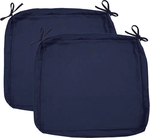 Miniatura 6 de Sigmat - Funda para cojín de asiento de exterior repelente al agua, funda cuadrada para cojín de silla, solo funda, negra, 18"x18"x2" (2 fundas)
