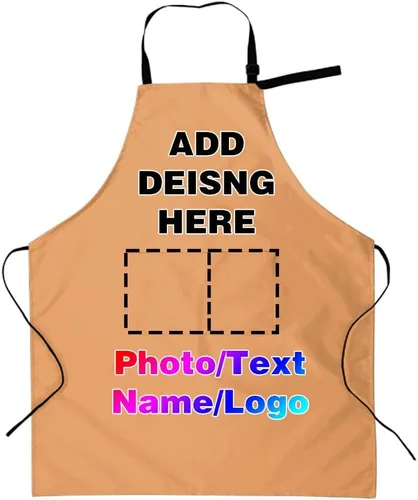 Miniatura 30 de Delantales personalizados para mujeres y hombres, delantal personalizado con logotipo de texto fotográfico, delantales de cocina personalizados