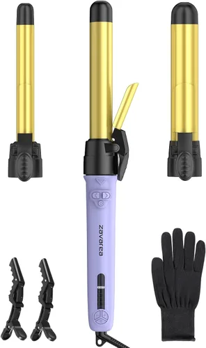 Miniatura 9 de Juego de rizadores giratorios para cabello largo, varita rizadora automática fácil de usar, obtén ondas de playa, 3 barriles de cerámica