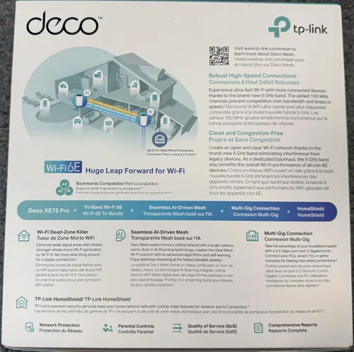 Miniatura 15 de TP-Link Deco XE75 Pro AXE5400 Sistema WiFi 6E en Malla Tribanda - Puerto WAN/LAN de 2.5G, Cubre hasta 5500 Pies Cuadrados, Reemplaza al Router