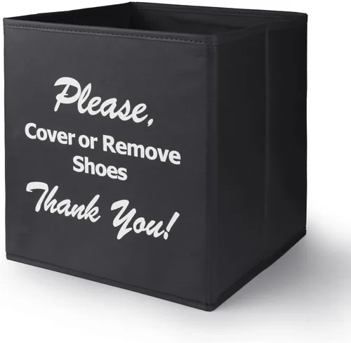 Opret Caja grande de cubierta de zapatos negra, suministros para agentes inmobiliarios, caja dispensadora de cubierta de zapatos desechable para