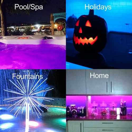 Miniatura 7 de Luz LEDES sumergida que cambia de color por control remoto para tina o spa - Funciona con batería