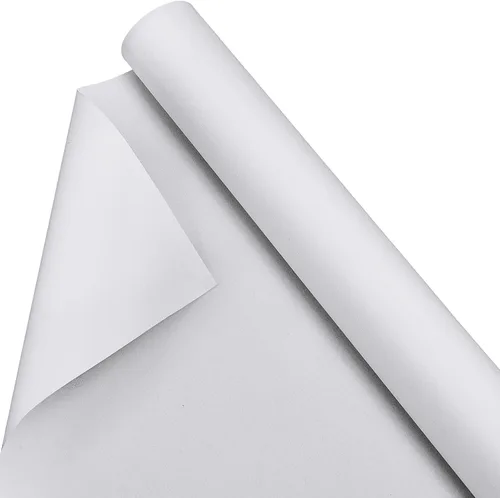 Kinlop 36 pulgadas x 20 pies doble imprimado lona de algodón grande blanco lienzo rollo para óleo y pintura acrílica
