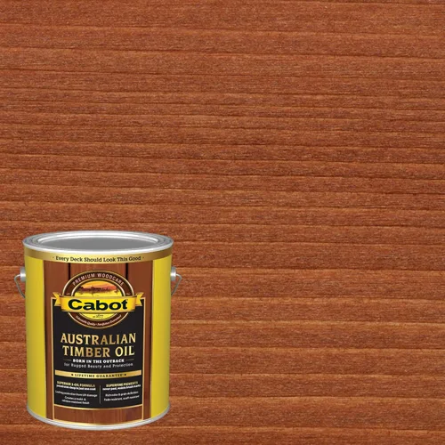 Miniatura 2 de Cabot Aceite Australiano para Madera Tinte y Protector para Madera, Jarrah Brown, 1 galón