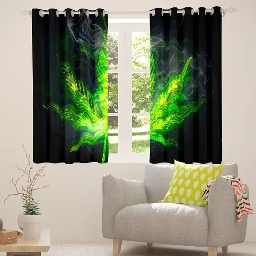 Miniatura 5 de Cortinas opacas con purpurina degradado para niños, niñas, niños, mujeres, dormitorio, teñido anudado, arco iris, degradado, 38 pulgadas de ancho x