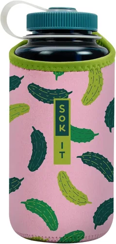 Miniatura 37 de Sok It BotlSok Funda para botella de agua con cubierta de neopreno aislante (Floral abstracto, se ajusta a CamelBak o Nalgene de 12 onzas)
