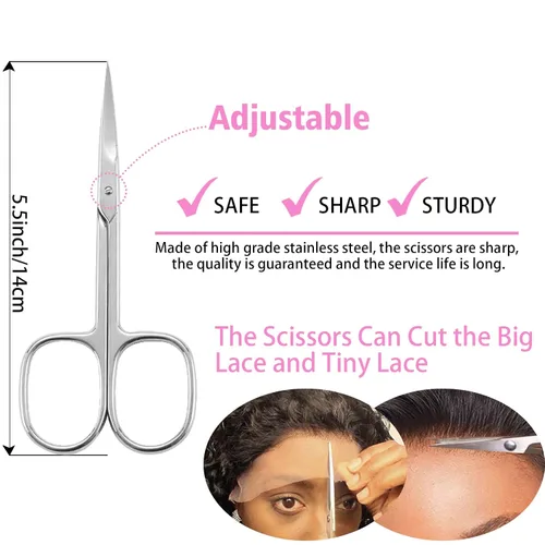 Miniatura 7 de Goiple 11 piezas Kit de peluca para pelucas de encaje frontal para principiantes, palo de cera para cabello, banda elástica de fusión de encaje