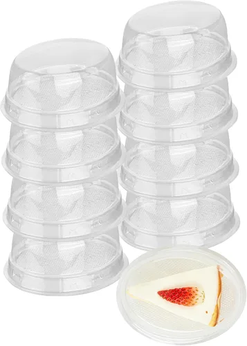 Miniatura 20 de Restaurantware Thermo Tek - Contenedores de postre de 5.3 x 2.6 x 1.8 pulgadas, 100 compartimentos duales transparentes para llevar, con tapa