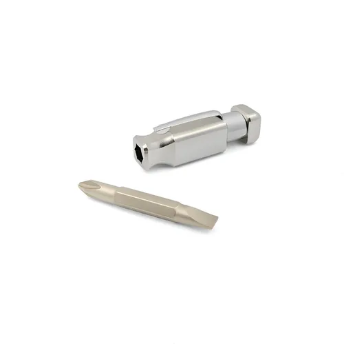 Miniatura 3 de Destornillador de bolsillo con imán y clip (acero inoxidable) de doble extremo con Phillips, cabeza plana