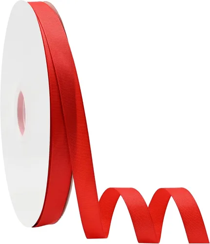 Miniatura 34 de Cinta roja de grogrén de 1-1/2 pulgadas x 50 yardas, para envolver regalos, muy adecuada para decoración de bodas, ramos, manualidades, costura