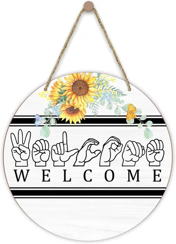 Miniatura 6 de Placa de madera para colgar en la pared, regalo para Pascua cristiana, letrero redondo de madera con cordel, decoración de cruz floral, puerta