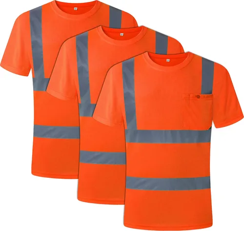 Miniatura 6 de JKSafety Camiseta de Seguridad Reflectante de Alta Visibilidad para Construcción y Trabajo Diario Camisetas Reflectantes para Hombres y Mujeres