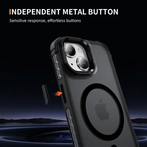 Miniatura 4 de Funda KETGII para iPhone 13, para iPhone 14, compatible con MagSafe, carga inalámbrica, resistente, a prueba de golpes, pata ajustable, delgada
