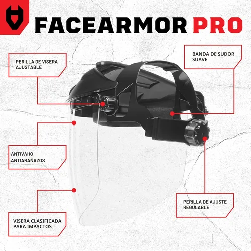 Miniatura 2 de NoCry Protector facial de seguridad premium para esmerilar y cortar — Visera transparente antivaho, resistente a los impactos y arnés ajustable