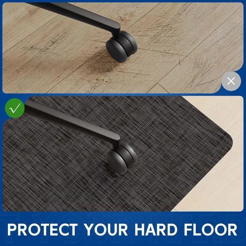 Miniatura 8 de Tapete para silla de oficina para suelo de madera dura y azulejos, tapete antideslizante para silla de escritorio, protector de suelo fácil