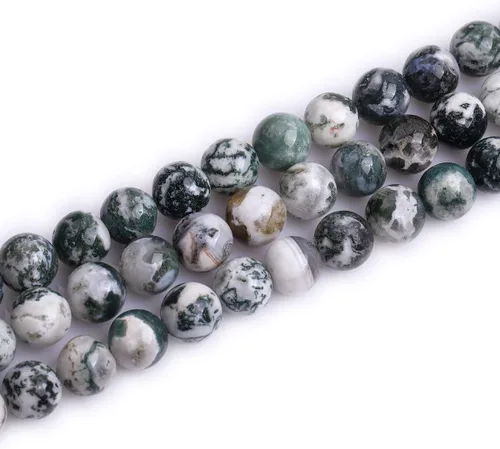 Miniatura 92 de GEM-Inside Cuentas sueltas de piedra natural de lava negra de 8 mm, redondas, piedra de energía para hacer joyas 15' Negro