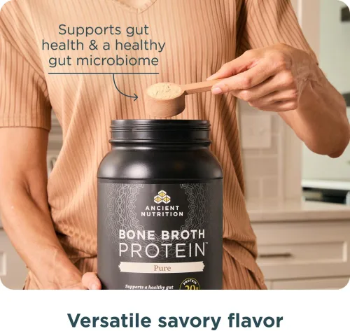Miniatura 7 de Ancient Proteína de caldo de hueso, sabor puro, tamaño de 40 porciones, todo natural, amigable con los intestinos, polvo de proteína paleo